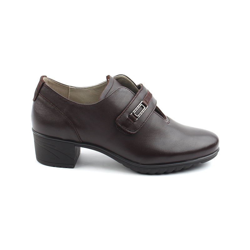 Chaussures Femme Escarpins en Cuir, Couleur Marron / H033-62 / BEL CHOU'S