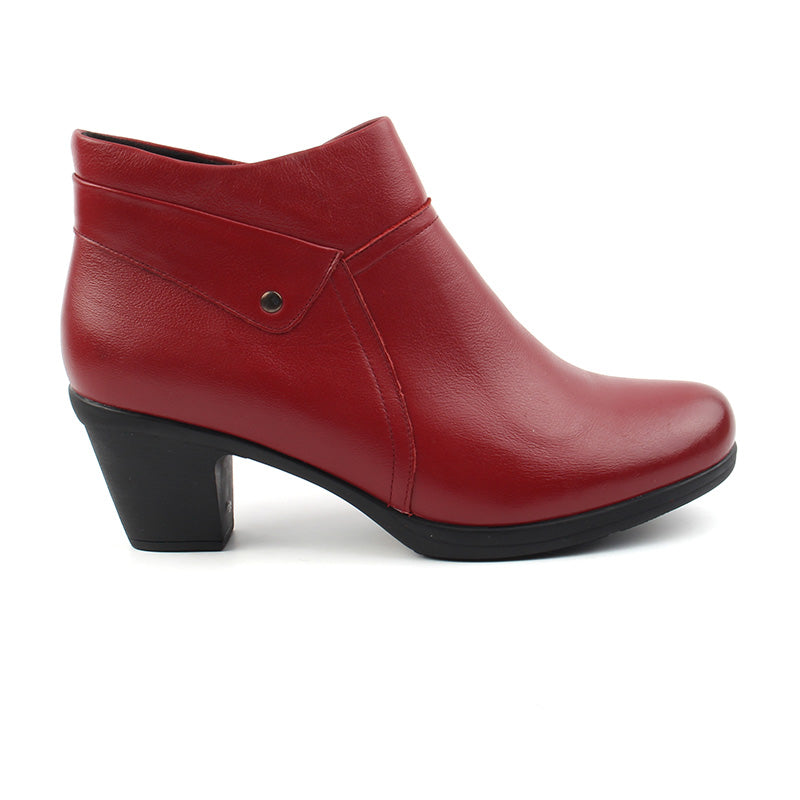 Chaussures Femme Bottines en Cuir, Couleur Rouge / H111-73 / BEL CHOU'S