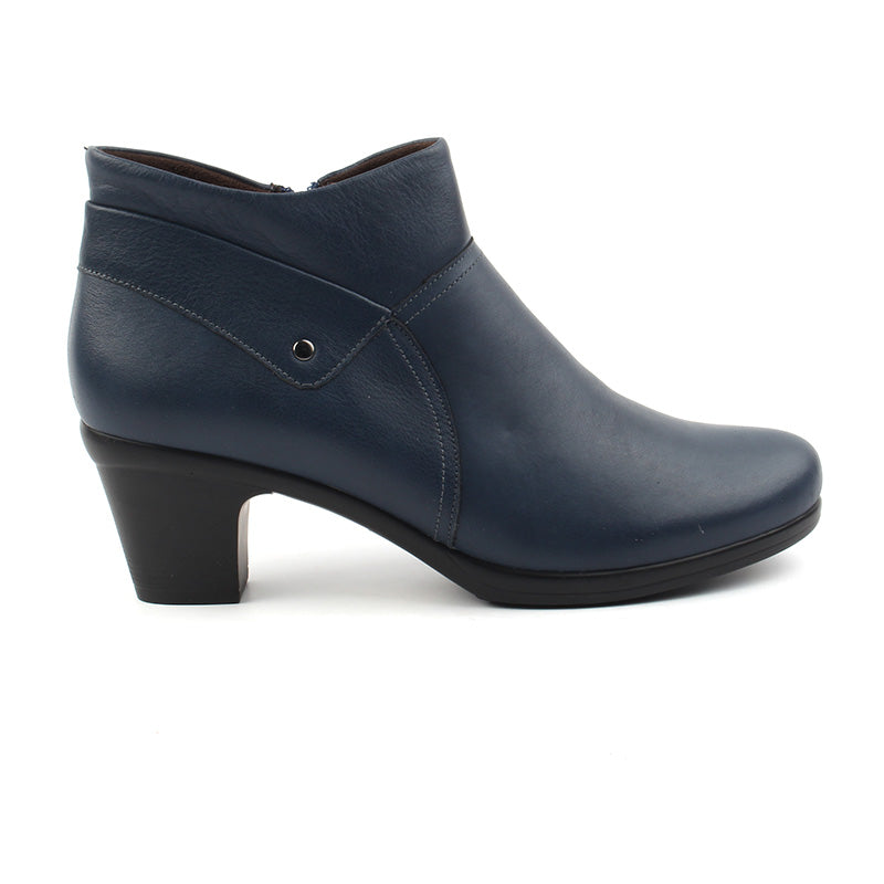 Chaussures Femme Bottines en Cuir, Couleur Bleu Marine / H111-84 / BEL CHOU'S