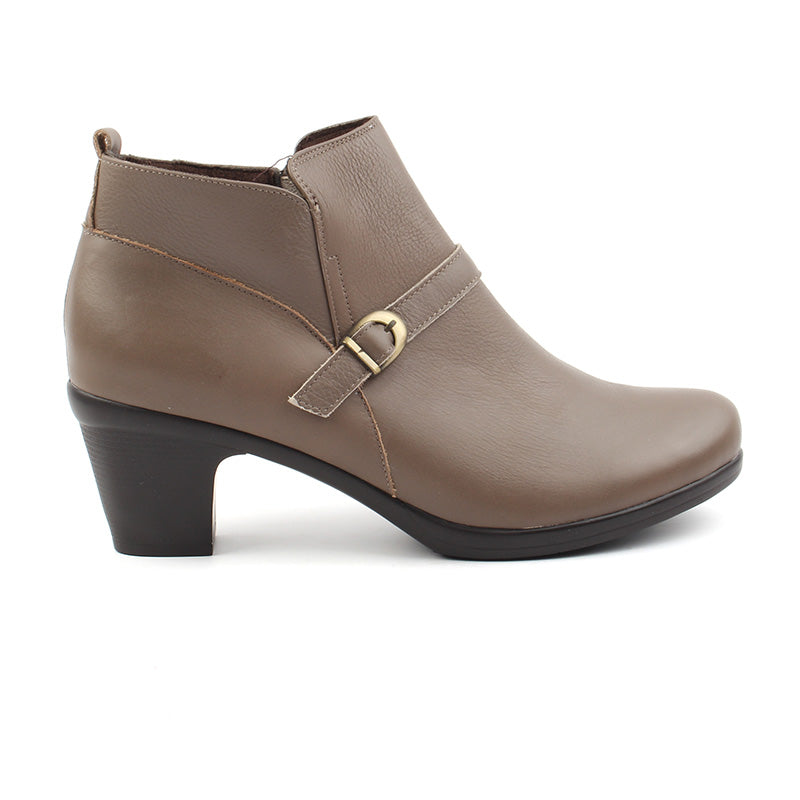Chaussures Femme Bottines en Cuir, Couleur Camel / H112-66 / BEL CHOU'S