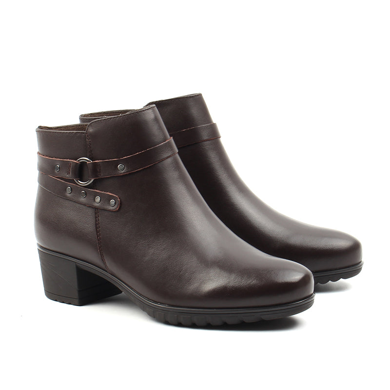 Chaussures Femme Bottines en Cuir, Couleur Brun / H121-62 / BEL CHOU'S