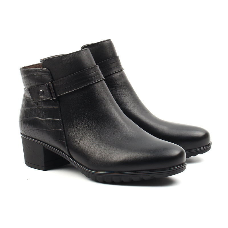 Chaussures Femme Bottines en Cuir, Couleur Noir / H122-51 / BEL CHOU'S