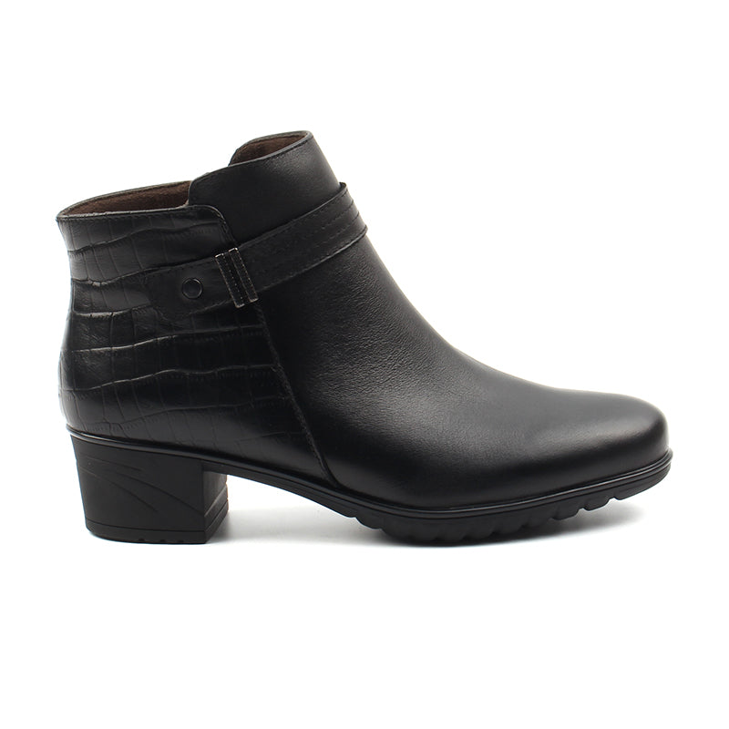Chaussures Femme Bottines en Cuir, Couleur Noir / H122-51 / BEL CHOU'S