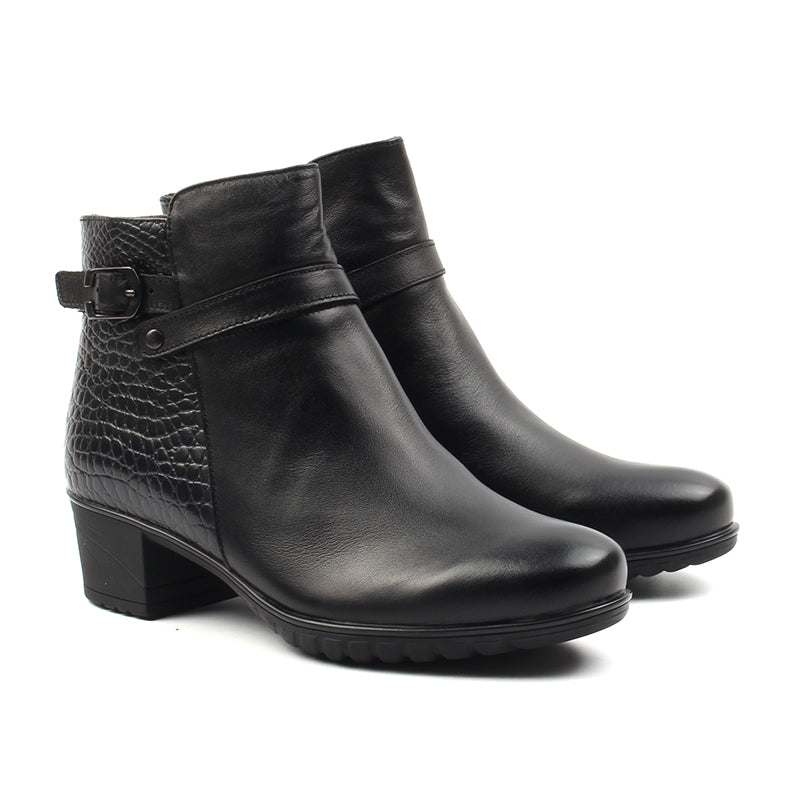 Chaussures Femme Bottines en Cuir, Couleur Noir / H123-51 / BEL CHOU'S
