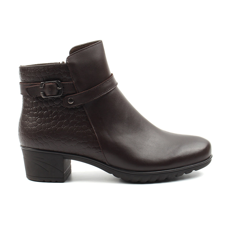 Chaussures Femme Bottines en Cuir, Couleur Brun / H123-62 / BEL CHOU'S