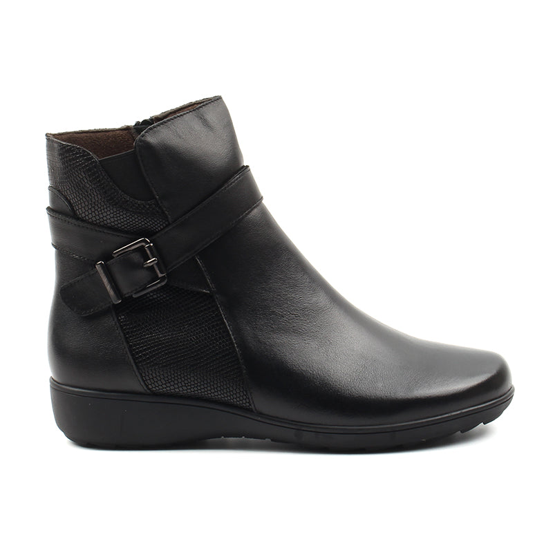 Chaussures Femme Bottines en Cuir, Couleur Noir / H124-51 / BEL CHOU'S