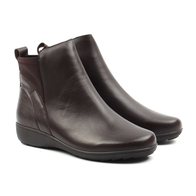 Chaussures Femme Bottines en Cuir, Couleur Brun / H125-62 / BEL CHOU'S