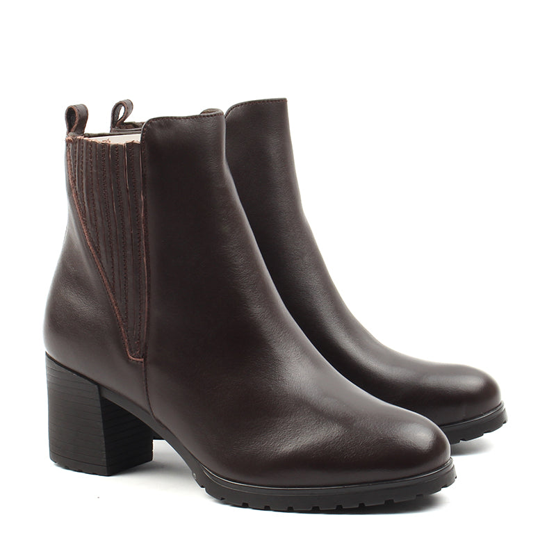 Chaussures Femme Bottines en Cuir, Couleur Brun / H126-62 / BEL CHOU'S