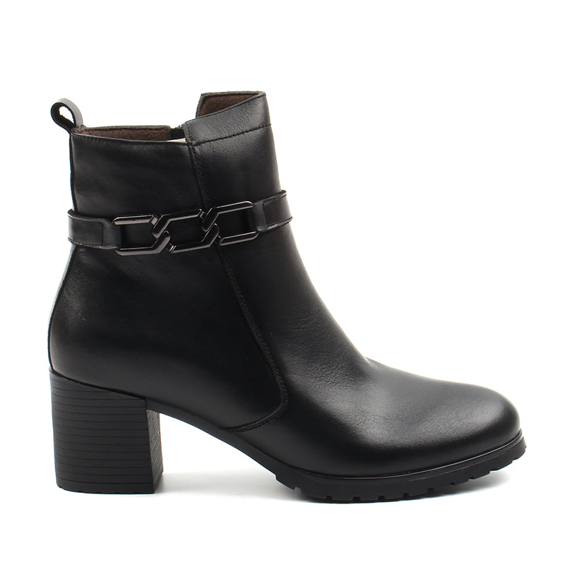 Chaussures Femme Bottines en Cuir, Couleur Noir / H127-51 / BEL CHOU'S