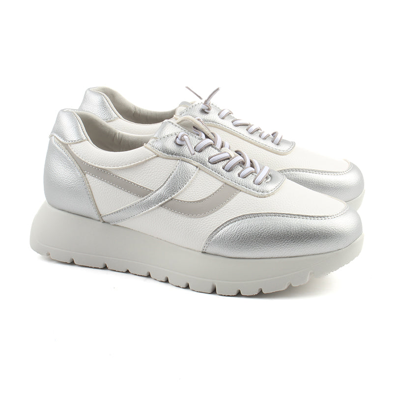 Chaussures Femme Sneakers, Couleur Argent / L064-29 / MINIA