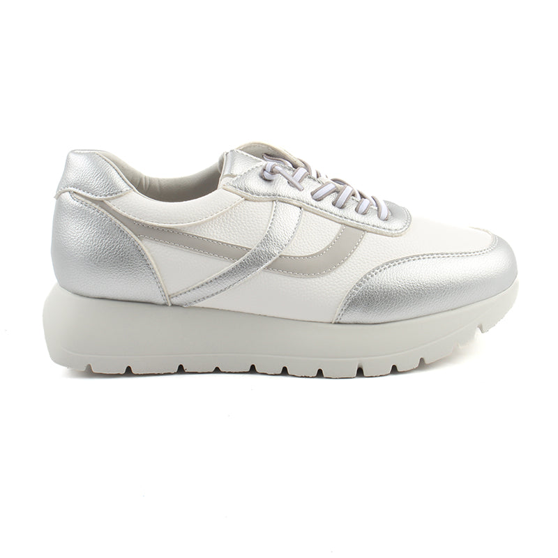 Chaussures Femme Sneakers, Couleur Argent / L064-29 / MINIA