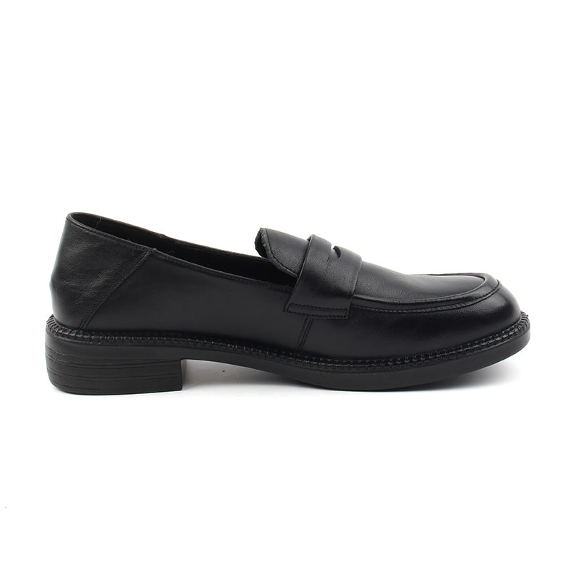 Chaussures Femme Mocassins en Cuir, Couleur Noir / N015-51 / BEL CHOU'S