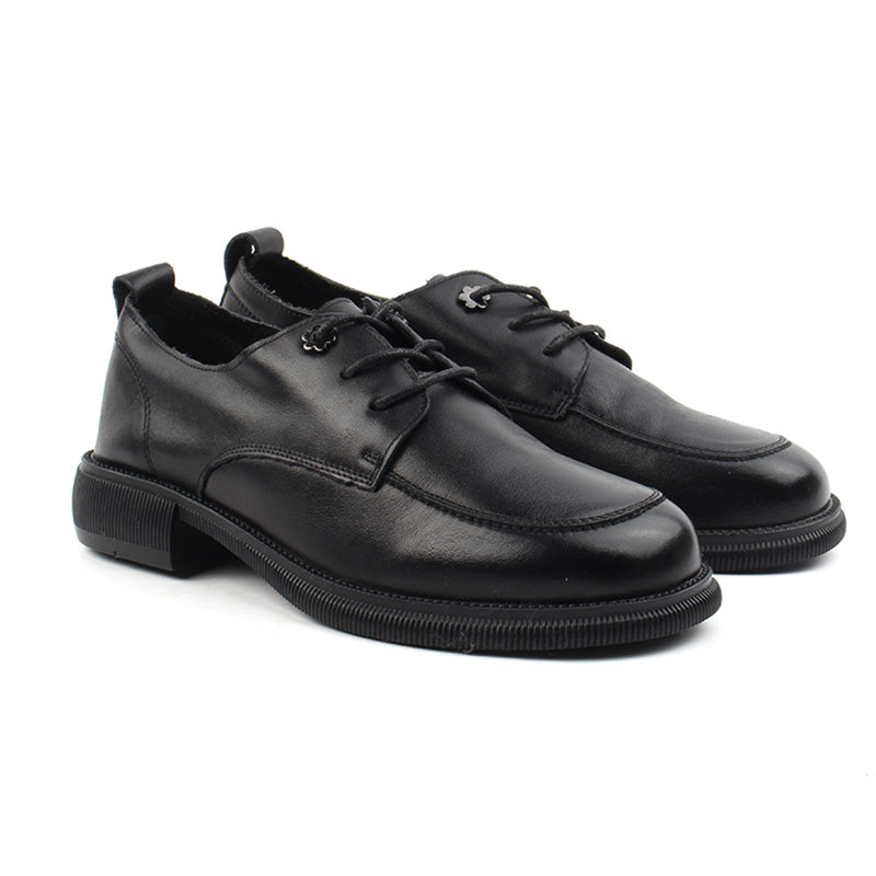 Chaussures Femme Derbies en Cuir, Couleur Noir / N017-51 / BEL CHOU'S