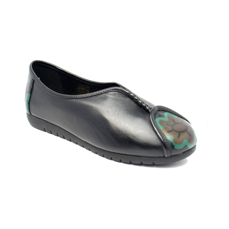 Chaussures Femme Ballerines en Cuir, Couleur Noir / N026-51 / BEL CHOU'S
