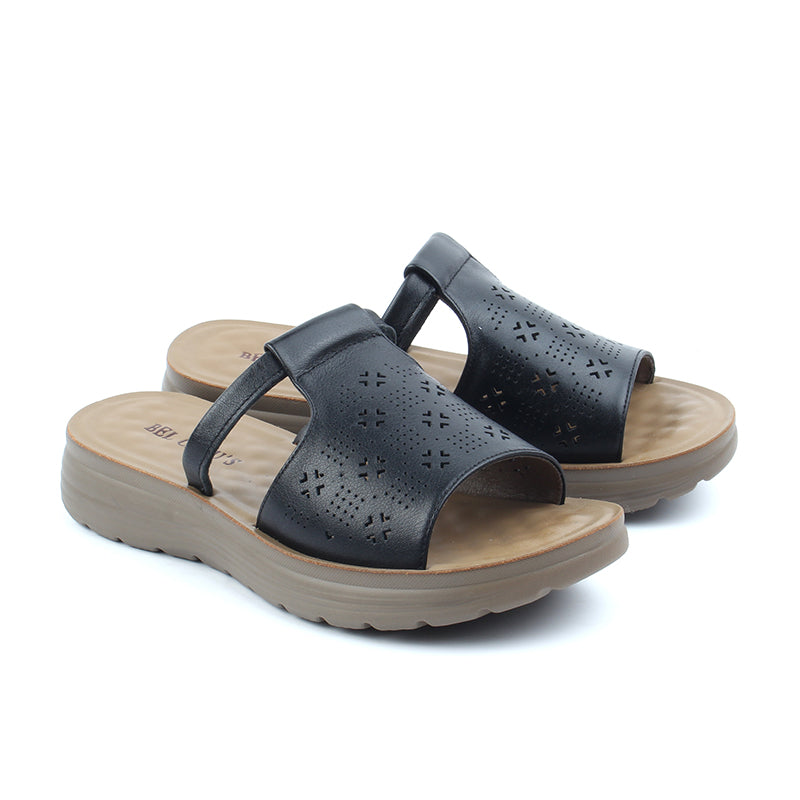 Chaussures Femme Sandales en Cuir, Couleur Noir / N030-51 / BEL CHOU'S