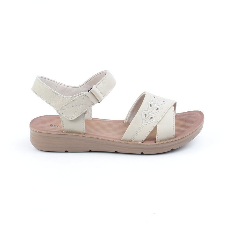 Chaussures Femme Sandales en Cuir, Couleur Beige / N031-88 / BEL CHOU'S