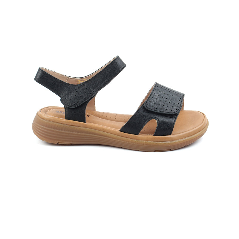 Chaussures Femme Sandales en Cuir, Couleur Noir / N034-51 / BEL CHOU'S