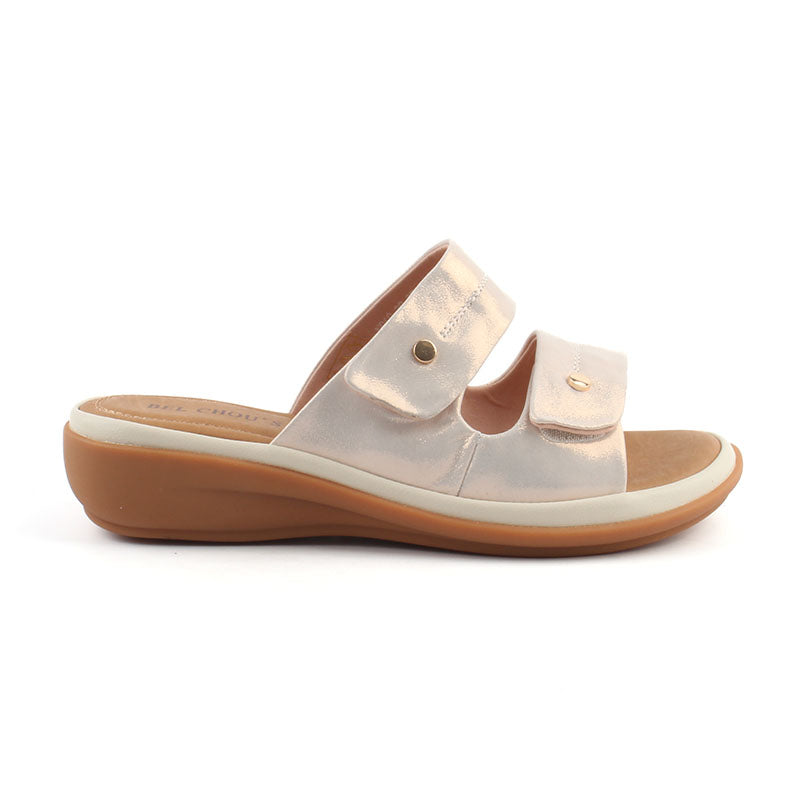 Chaussures Femme Derbies en Cuir, Couleur Métallisé Argent / N040-29 / BEL CHOU'S