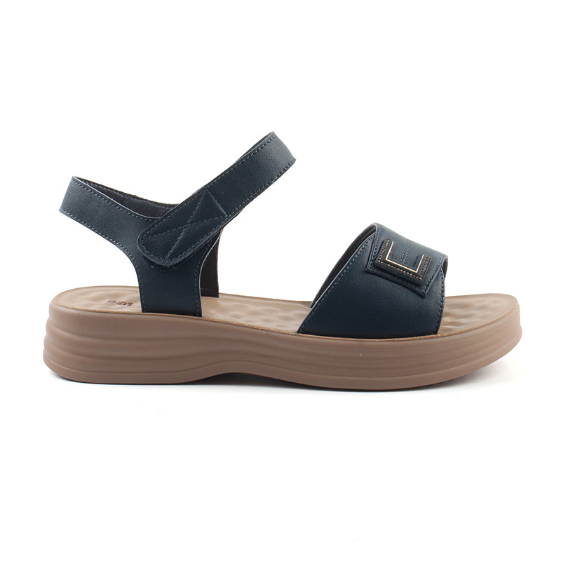 Chaussures Femme Sandales en Cuir, Couleur Bleu Marine / N044-84 / BEL CHOU'S