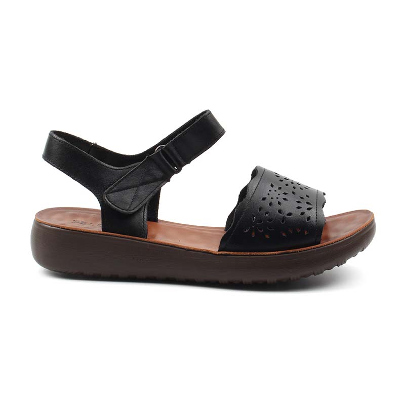 Chaussures Femme Sandales en Cuir, Couleur Noir / N051-51 / BEL CHOU'S