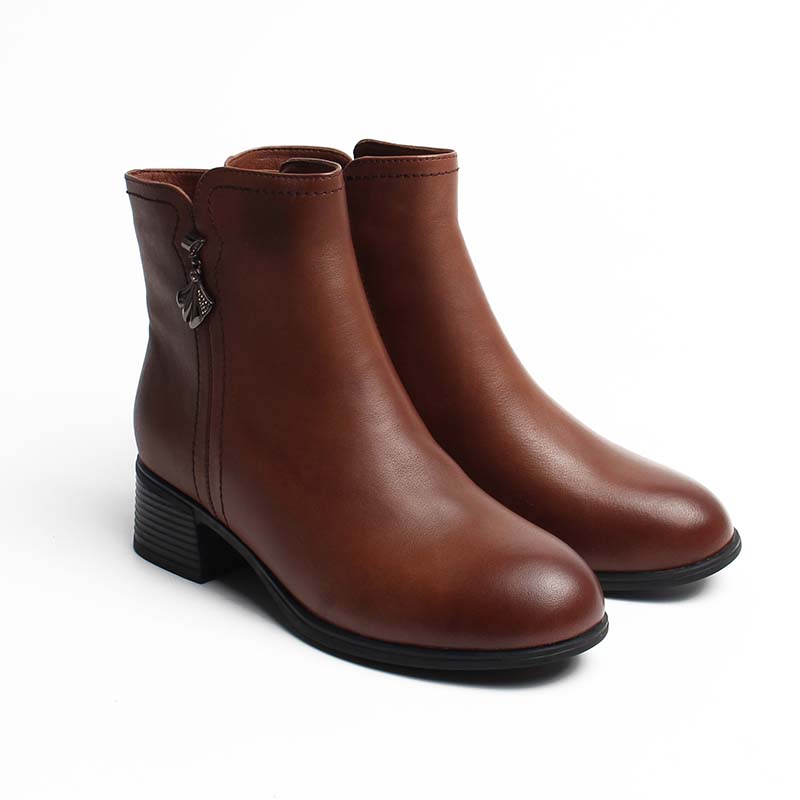 Chaussures Femme Bottines en Cuir, Couleur Marron / N065-62 / BEL CHOU'S