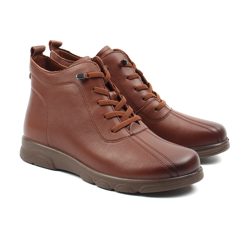 Chaussures Femme Bottines en Cuir, Couleur Marron / N066-62 / BEL CHOU'S