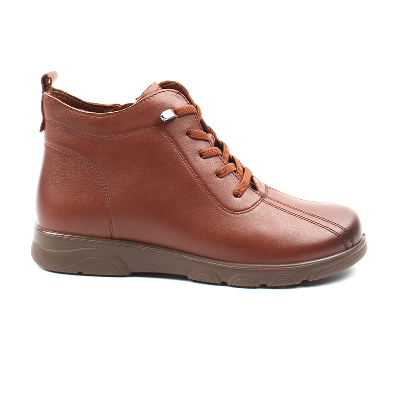 Chaussures Femme Bottines en Cuir, Couleur Marron / N066-62 / BEL CHOU'S