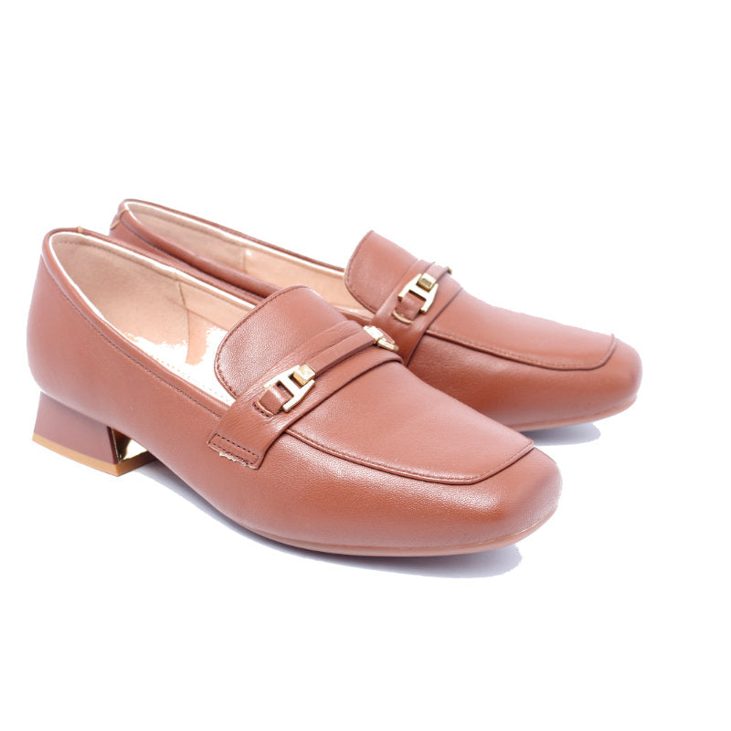 Chaussures Femme Ballerines en Cuir, Couleur Marron / N062-62 / BEL CHOU'S