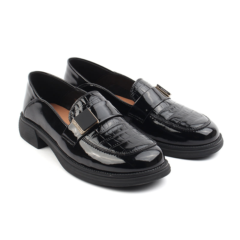 Chaussures Femme Mocassins en Cuir, Couleur Noir / N076-51 / BEL CHOU'S