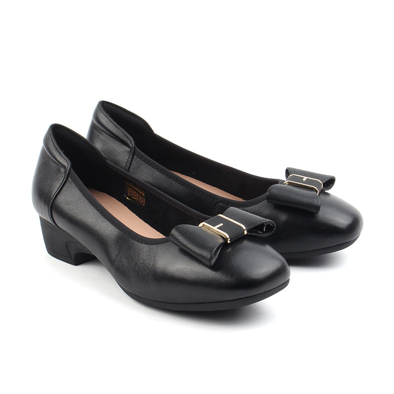 Chaussures Femme Ballerines en Cuir, Couleur Noir / N079-51 / BEL CHOU'S