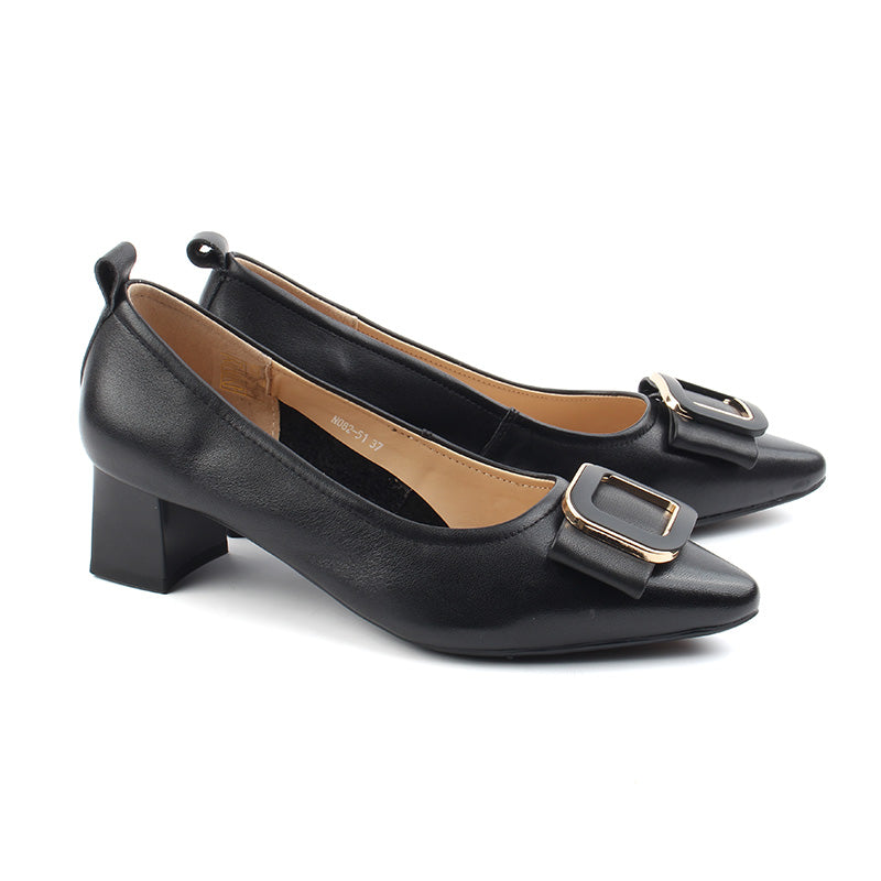 Chaussures Femme Ballerines en Cuir, Couleur Noir / N082-51 / BEL CHOU'S