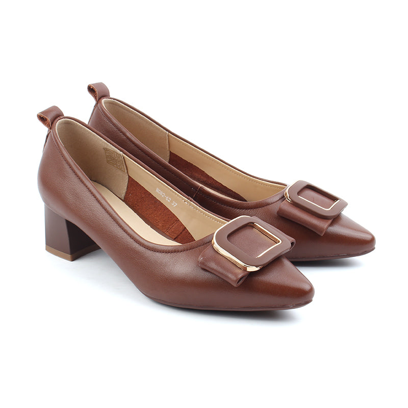 Chaussures Femme Ballerines en Cuir, Couleur Marron / N082-62 / BEL CHOU'S