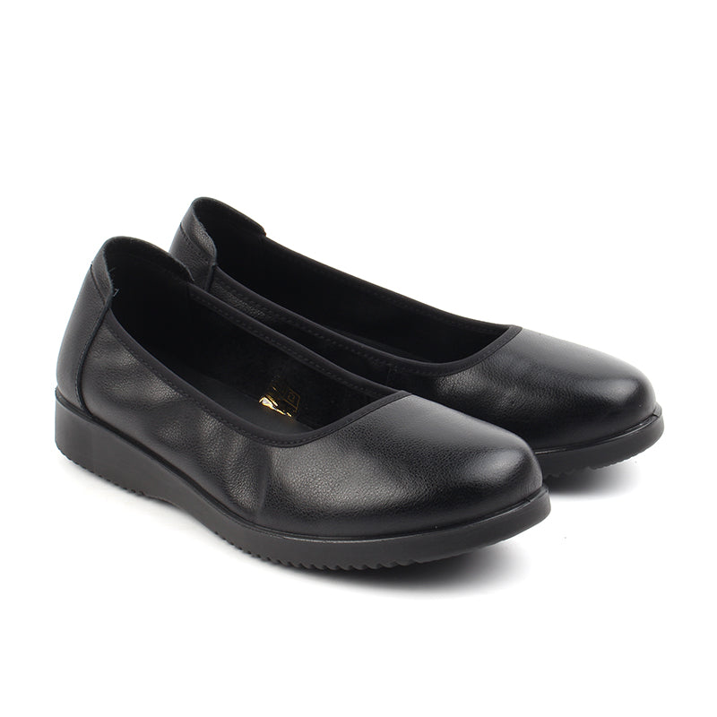 Chaussures Femme Ballerines en Cuir, Couleur Noir / N083-51 / BEL CHOU'S