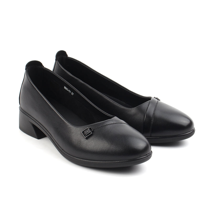 Chaussures Femme Ballerines en Cuir, Couleur Noir / N086-51 / BEL CHOU'S