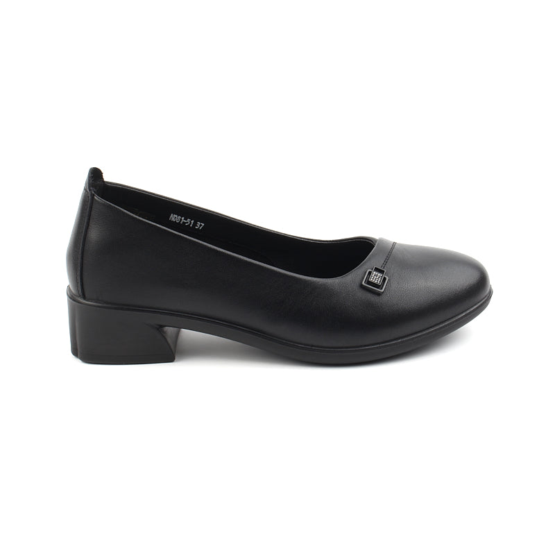 Chaussures Femme Ballerines en Cuir, Couleur Noir / N086-51 / BEL CHOU'S