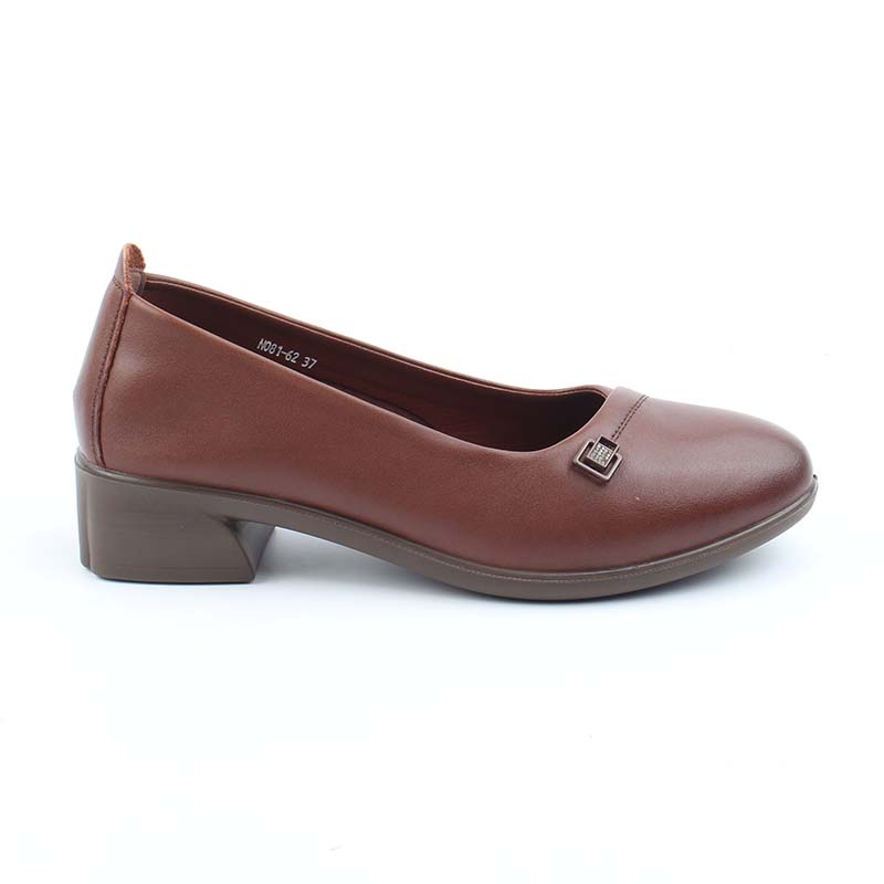 Chaussures Femme Ballerines en Cuir, Couleur Marron / N086-62 / BEL CHOU'S