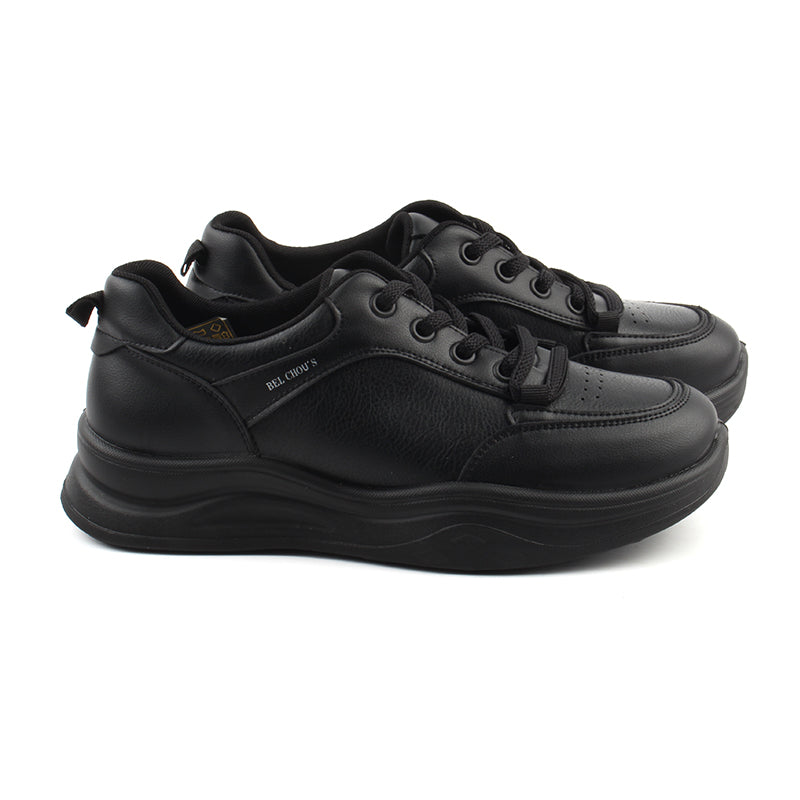Chaussures Femme Sneakers en Cuir, Couleur Noir / N088-51 / BEL CHOU'S