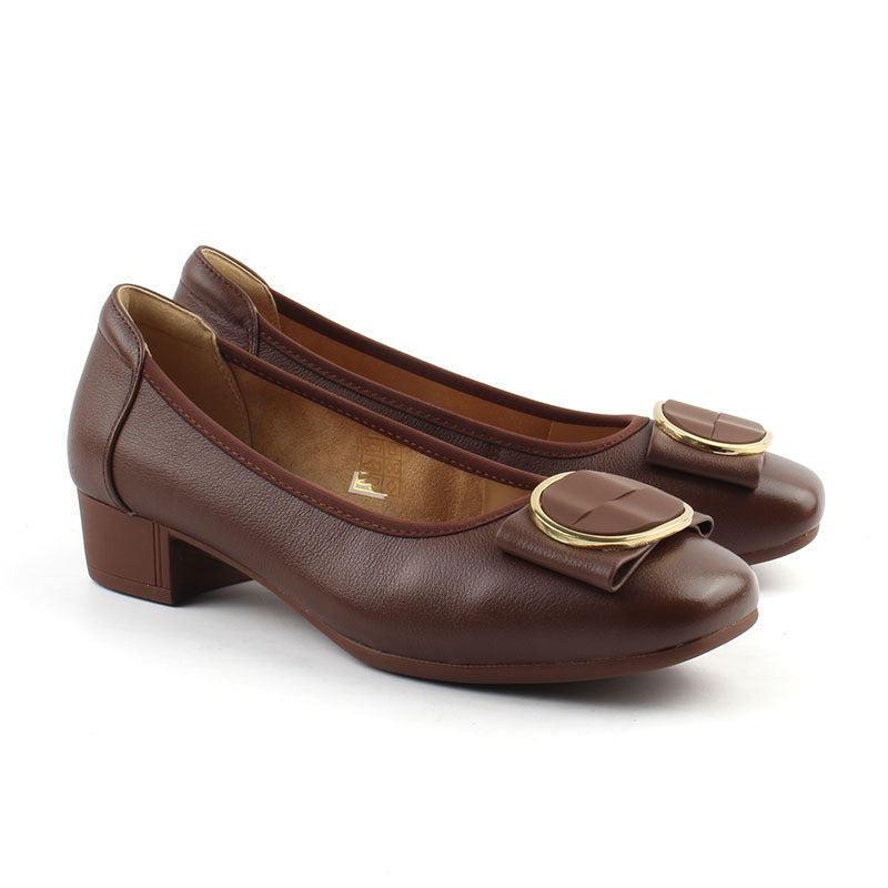 Chaussures Femme Derbies en Cuir, Couleur Café / N092-62 / BEL CHOU'S