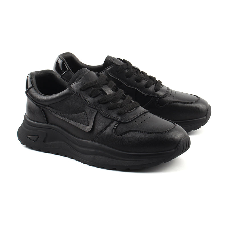 Chaussures Femme Sneakers en Cuir, Couleur Noir / N093-51 / BEL CHOU'S