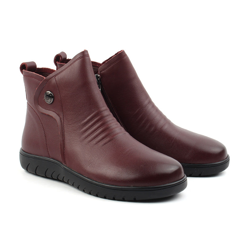 Chaussures Femme Bottines en Cuir, Couleur Bordeaux / N111-73 / BEL CHOU'S
