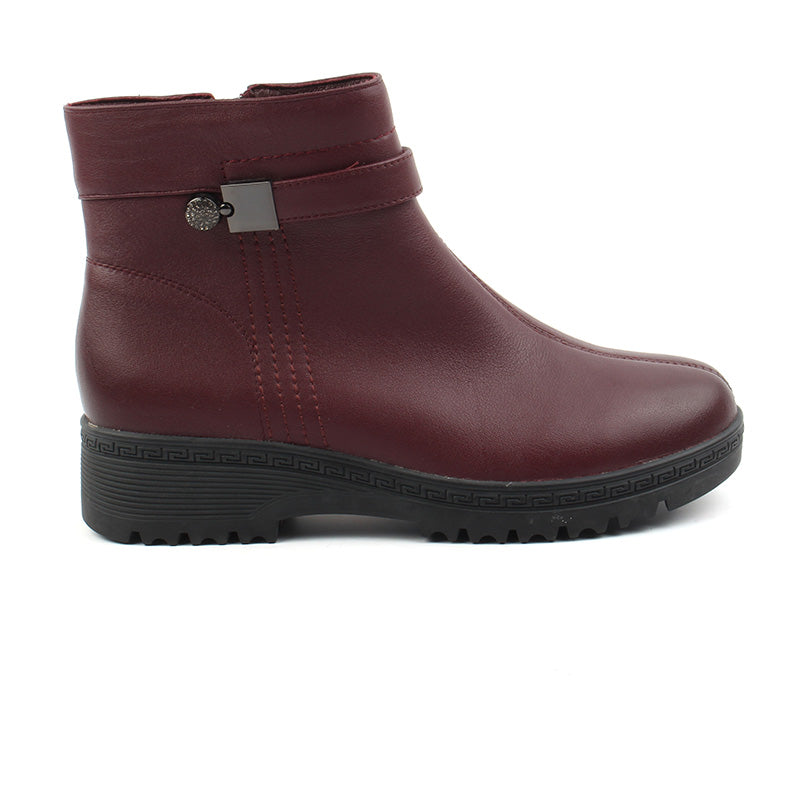 Chaussures Femme Bottines en Cuir, Couleur Bordeaux / N112-73 / BEL CHOU'S