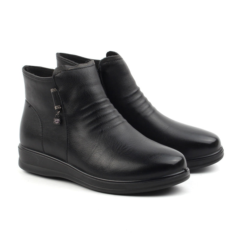 Chaussures Femme Bottines en Cuir, Couleur Noir / N113-51 / BEL CHOU'S
