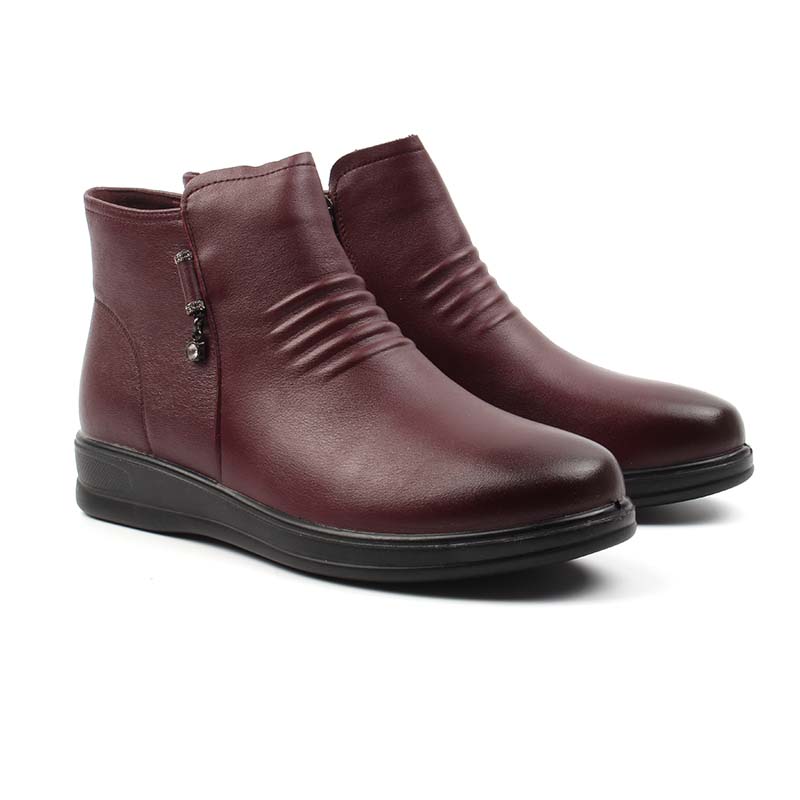 Chaussures Femme Bottines en Cuir, Couleur Bordeaux / N113-73 / BEL CHOU'S