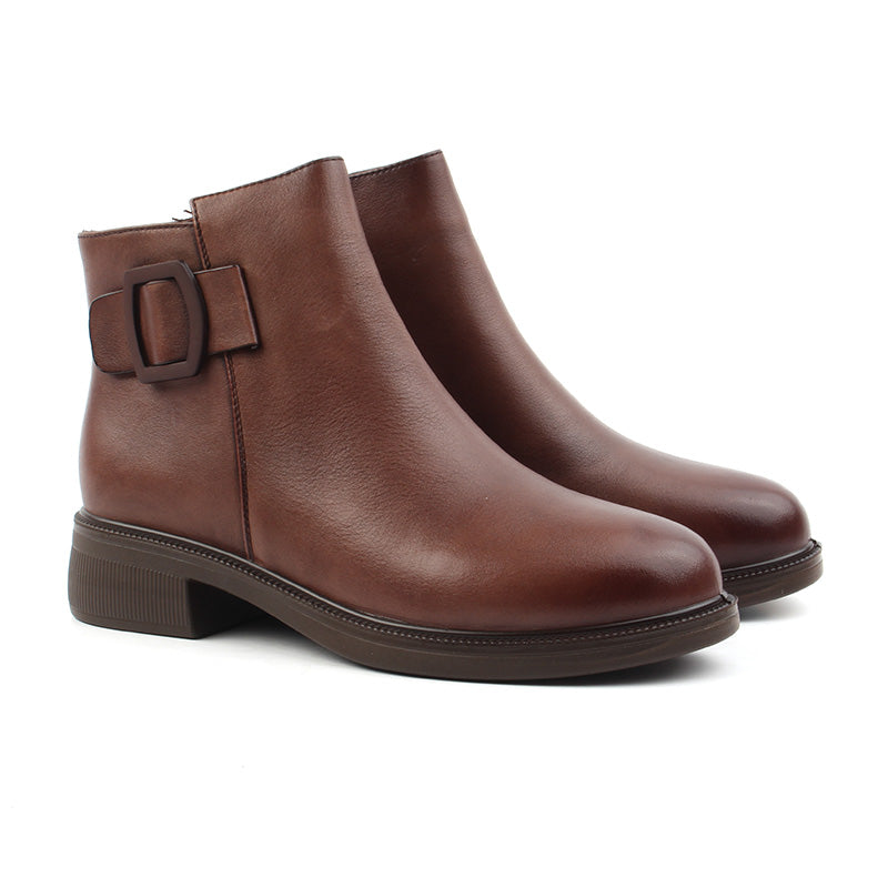 Chaussures Femme Bottines en Cuir, Couleur Marron / N116-62 / BEL CHOU'S