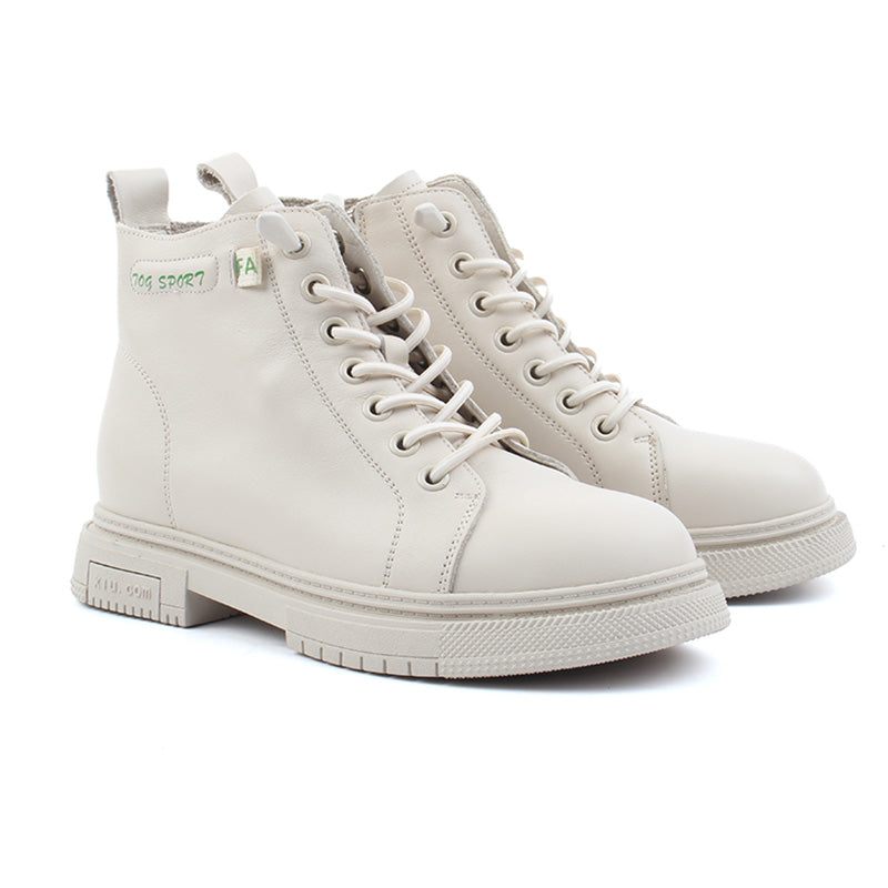 Chaussures Femme Bottines en Cuir, Couleur Beige / N118-65 / BEL CHOU'S