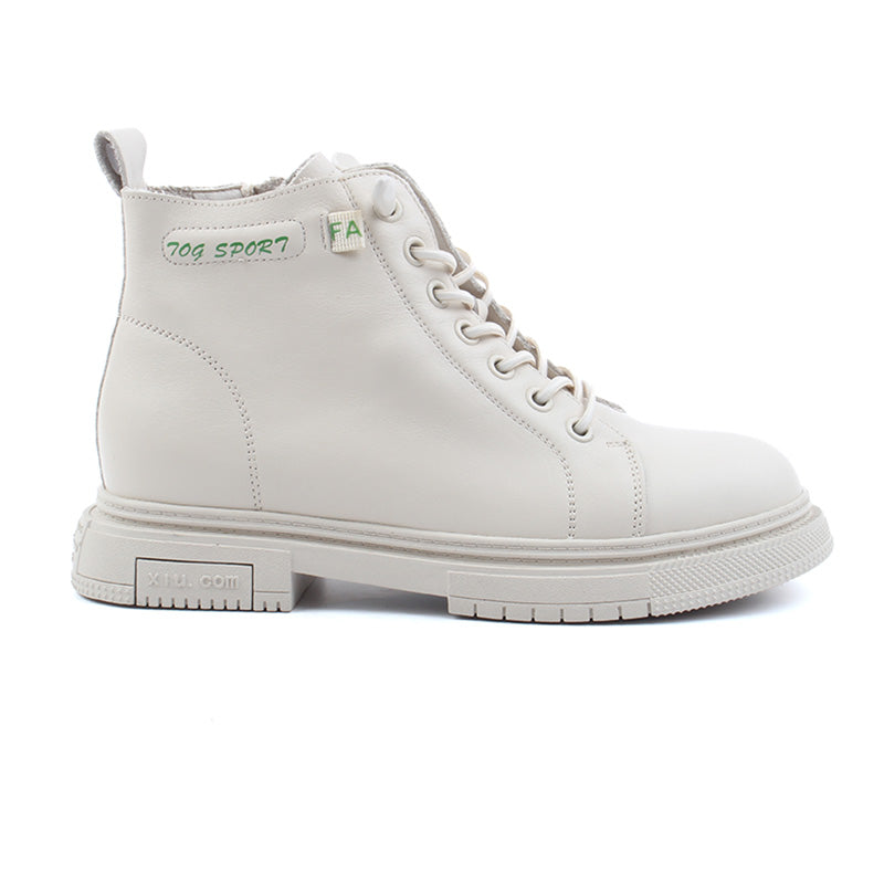 Chaussures Femme Bottines en Cuir, Couleur Beige / N118-65 / BEL CHOU'S