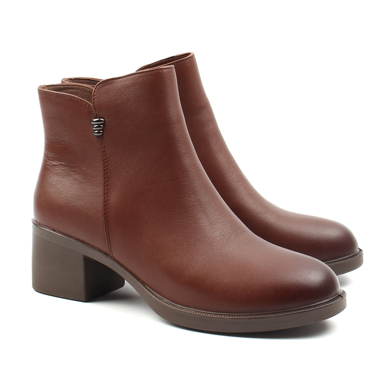 Chaussures Femme Bottines en Cuir, Couleur Marron / N121-62 / BEL CHOU'S