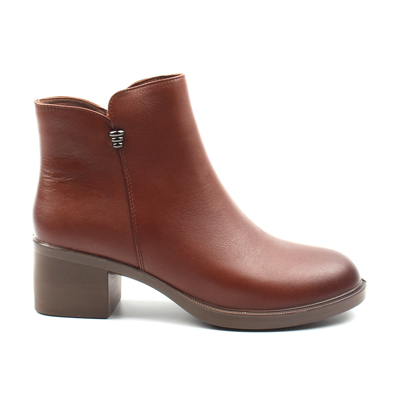 Chaussures Femme Bottines en Cuir, Couleur Marron / N121-62 / BEL CHOU'S