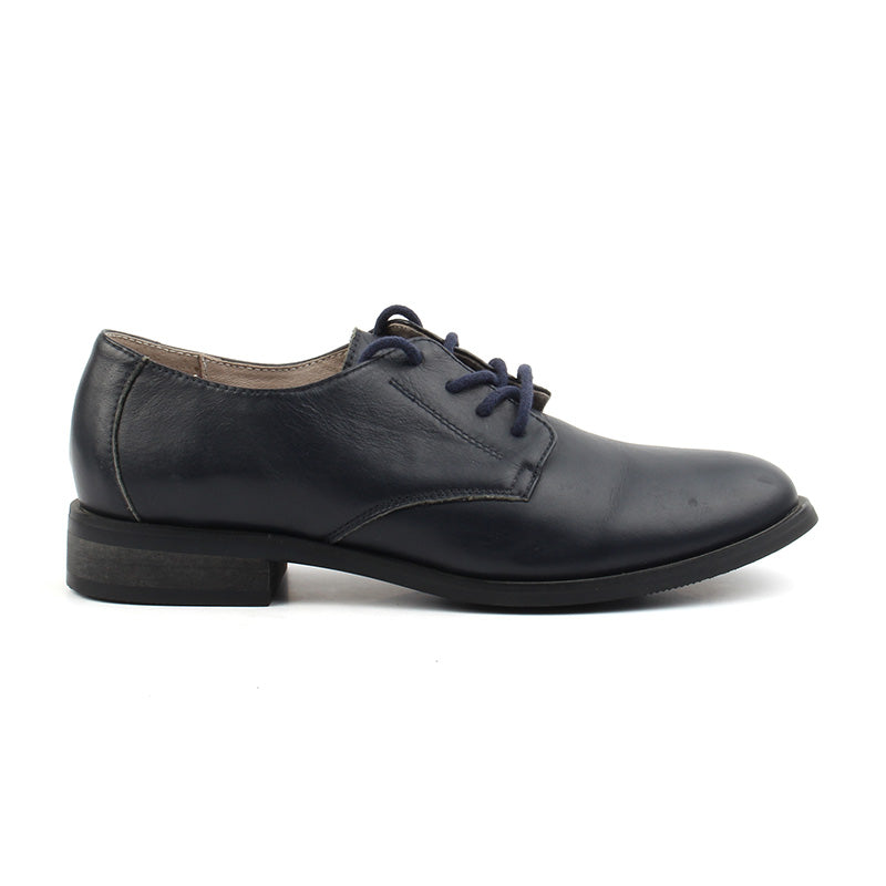 Chaussures Femme Derbies en Cuir, Couleur Bleu Marine / P004-84 / BEL CHOU'S