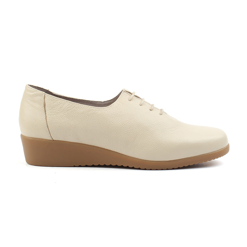 Chaussures Femme Derbies en Cuir, Couleur Blanc / P005-99 / BEL CHOU'S